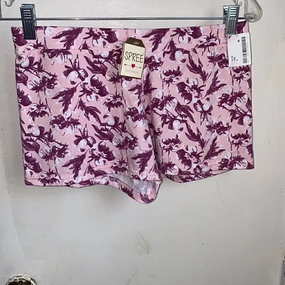 SPREE INTIMATES Pink and Purple Floral Shorts-S NWT